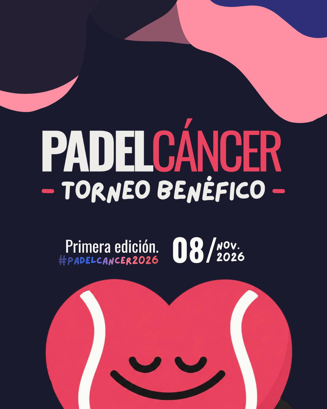Creatividad del torneo benéfico PadelCáncer 2026